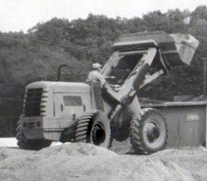 Vintage image of bull dozer